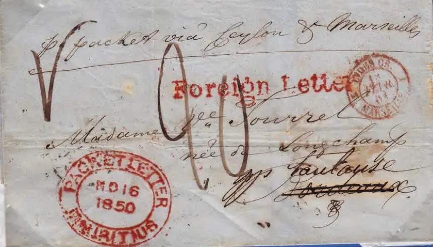 Mauritius Outward Mail